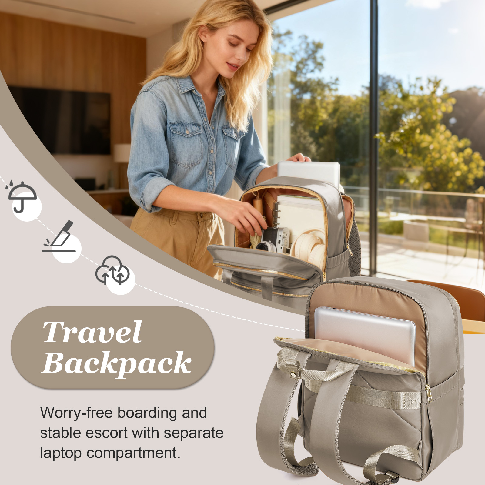 Ryanair 40x30x20 Kadınlar için - Canvas Backpack Casual incelemesi ve fiyatı